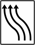 Verkehrszeichen 511-12 StVO, Verschwenkungstafel