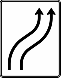 Verkehrszeichen 511-21 StVO, Verschwenkungstafel