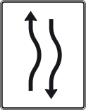 Verkehrszeichen 514-20 StVO, Verschwenkungstafel