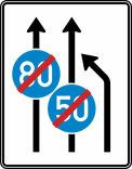 Verkehrszeichen 535-11 StVO, Einengungstafel ohne Gegenverkehr