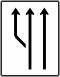 Verkehrszeichen 541-11 StVO, Aufweitungstafel ohne Gegenverkehr