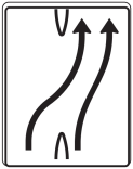 Verkehrszeichen 501-23 StVO, Überleitungstafel