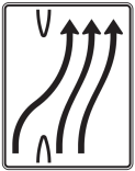Verkehrszeichen 501-24 StVO, Überleitungstafel