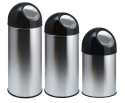 Abfallbehälter -Bullet Bin- 30, 40 oder 55 Liter aus Edelstahl, wahlweise mit Innenbehälter
