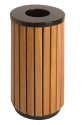 Abfallbehälter -P-Bins 69- 40 Liter aus Stahl mit Kunststoffverkleidung (Holzoptik)