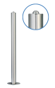 Absperrpfosten -Acero Halbhügel- (V2A) ø 61 mm aus Edelstahl