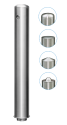 Absperrpfosten -Acero Quick Turn- ø 102 mm, Edelstahl (V2A), herausnehmbar, versch. Kopfformen