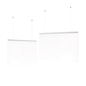 Hygiene-Deckenabhängung -Design- aus Acrylglas, Höhe 700 mm, Breite 980 oder 1200 mm