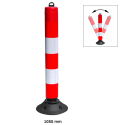 Leitzylinder -Cone- ø 100 mm, anfahrbar, vollreflektierend, Höhe 1050 mm, mit Kettenaufnahme