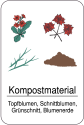 Sonderschild, Kompostmaterial. Topfblumen, Schnittblumen, Grünschnitt, Blumenerde, 400 x 600 mm