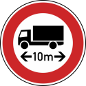 Verkehrszeichen 266 StVO, Verbot für Fahrzeuge über ... Länge