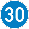 Verkehrszeichen 275 StVO, Vorgeschriebene Mindestgeschwindigkeit