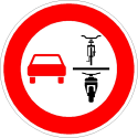 Verkehrszeichen 277.1 StVO, Verbot des Überholens von einspurigen Fahrzeugen