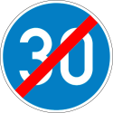 Verkehrszeichen 279 StVO, Ende der vorgeschriebenen Mindestgeschwindigkeit