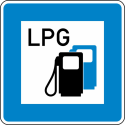 Verkehrszeichen 365-53 StVO, Tankstelle mit Autogas