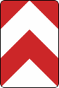 Verkehrszeichen 626-30 /626-31 /626-32 StVO, Leitplatte, beidseitig vorbei