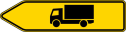 Verkehrszeichen 421-10 StVO, Pfeilwegweiser für KFZ mit einer zulässigen Ges..., linksweisend