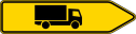 Verkehrszeichen 421-20 StVO, Pfeilwegweiser für KFZ mit einer zul. Gesamtmasse, rechtsweisend