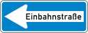 Verkehrszeichen 220-10 StVO, Einbahnstraße (linksweisend)
