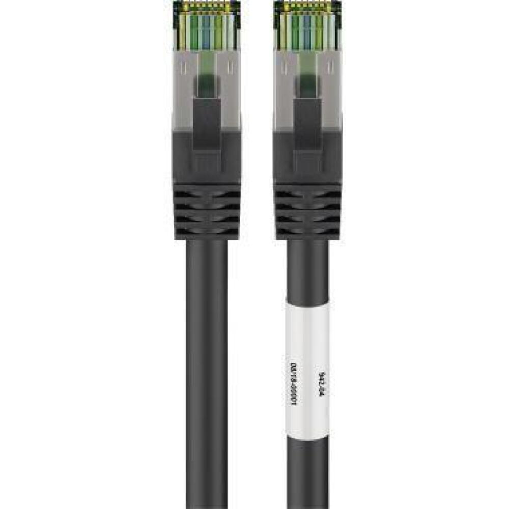 Goobay CAT 8.1 Netzwerkkabel, RJ45-Stecker, geschirmt, 0,5m bis 25m, schwarz