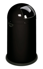 Modellbeispiel: Abfallbehälter -Cubo Tadeo- 22 Liter aus Stahl, in schwarz, ohne Fußpedal (Art. 16410)