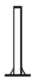 Technische Ansicht: Technische Ansicht: Rohrmast mit Fußplatte Art. mf08925