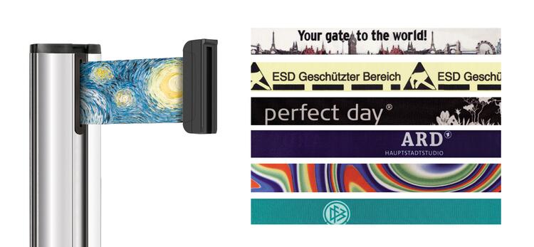 Personenleitsystem ′Beltrac Extend Double′, Aluminium, Gurtlänge 2 x 3,7 m, mobil, versch. Farben - 