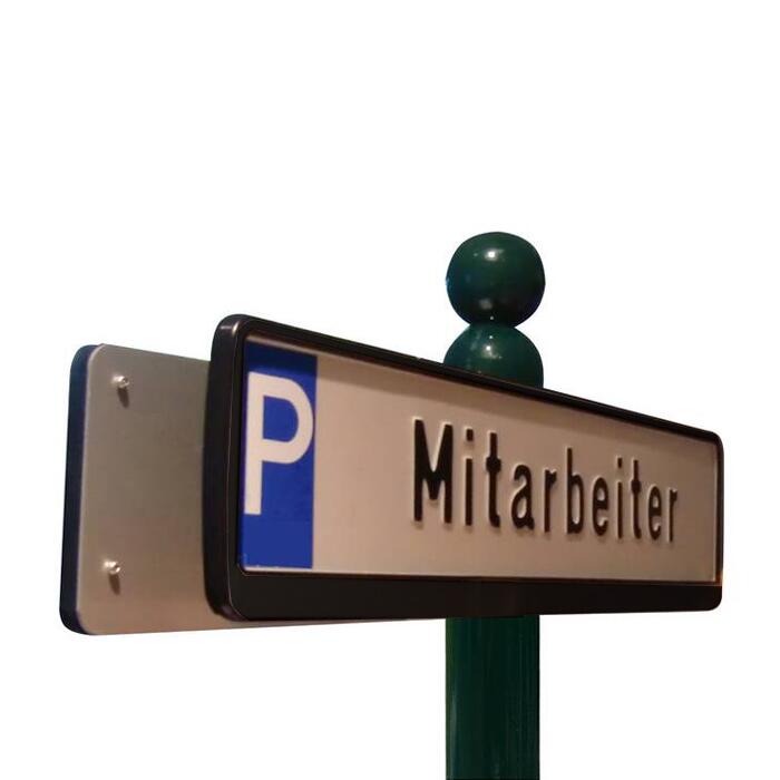 Parkplatzbeschilderung PSIGN ′Kiel′, Stahl-Stilpfosten ø 60 mm, Höhe über Flur ca. 900 mm -