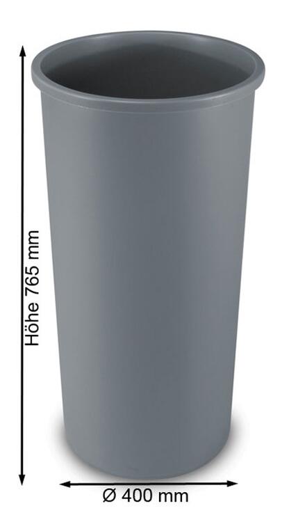 Abfallcontainer ′Styleline′ Rubbermaid 83,3 Liter aus PE, wahlweise mit Trichterdeckel - Technische