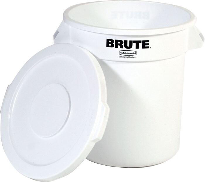 Modellbeispiel: Abfallcontainer -BRUTE- Rubbermaid, in weiß, mit Deckel (Art. 12461-03)