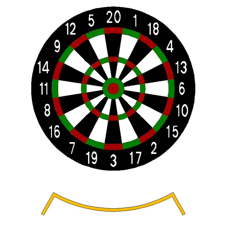Modellbeispiel: Spielplatzmarkierung DecoMark® -Dartbrett- (Art. 12935)