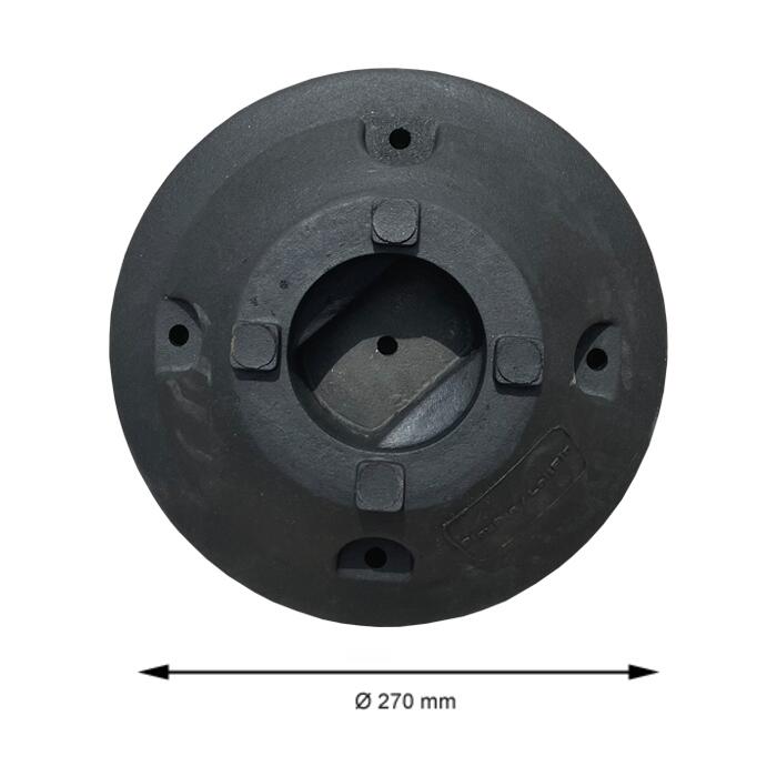 Leitzylinder ′FlexCone′ aus PE, ø 100 mm, selbstaufrichtend und vollreflektierend, rot-weiß -