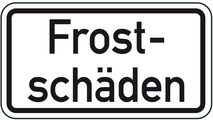 Modellbeispiel: Winterschild/Verkehrszeichen Frostschäden, Art. 14163/14164