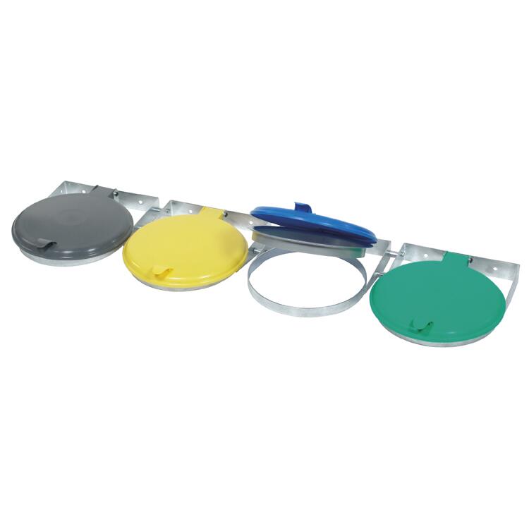 Modellbeispiel: mit 4 Haltern (Deckel schwarz, gelb, blau, grün) Art. - Nr. 15421