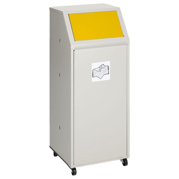 Abfallbehälter ′Cubo Roberto′ 69 Liter aus Stahl, wahlweise stationär oder fahrbar