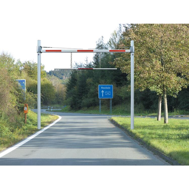 Anwendungsbeispiel: mit Barrierenabhängung (Nicht im Lieferumfang enthalten - bitte separat