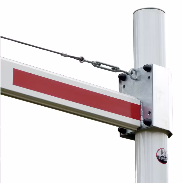 Höhenbegrenzungssperre HBS 50, bis 12 m, dreh- und abschließbar (höhenverstellbar) - Detailansicht: Stufenlos höhenverstellbar durch 4 Muttern