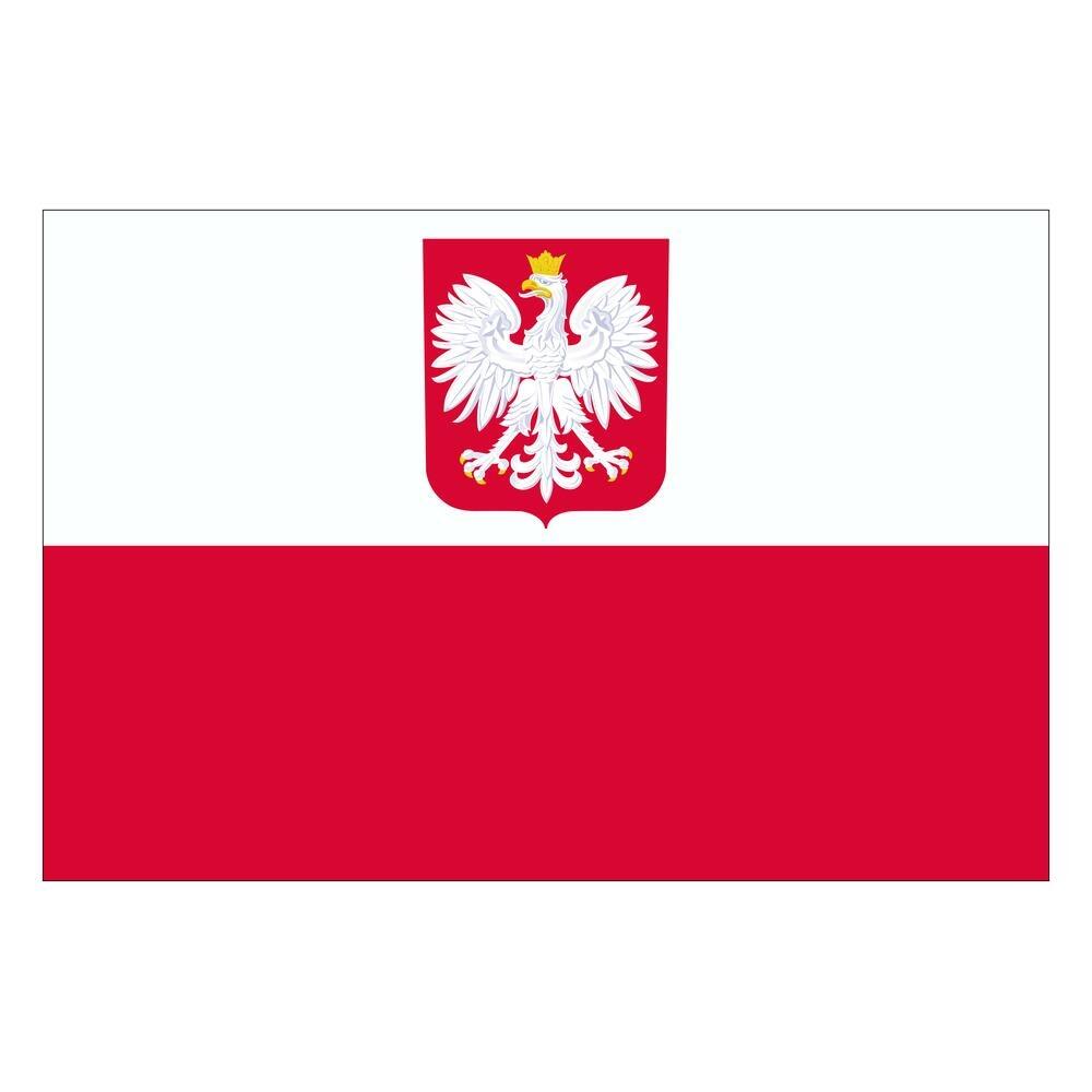 L&auml;nderflagge Polen, Querformat, verschiedene Gr&ouml;&szlig;en, 110 g/m&sup2; oder 160 g/m&sup2;