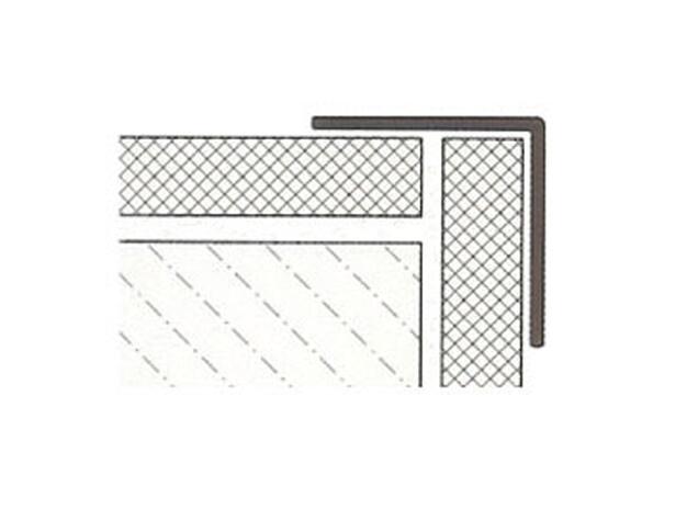 Eckschutzprofil aus Edelstahl, 1-fach gekantet, Oberfläche gebürstet, Länge 2500 mm - Technische