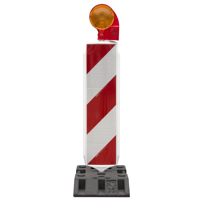 Sicherheitsbake, KD-System, Folie RA1 oder RA2, BASt-geprüft nach TL-Leitbaken - Anwendungsbeispiel: