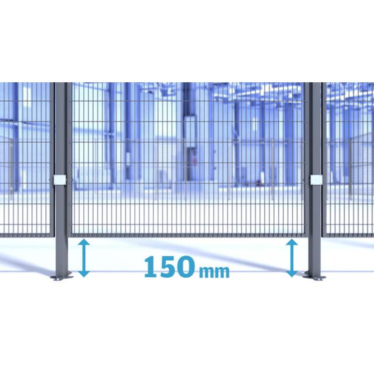 Maschinenschutzgitter Wandelement ′ST20′, Höhe 1250 mm, Breite 200-1500 mm - Detailansicht: In