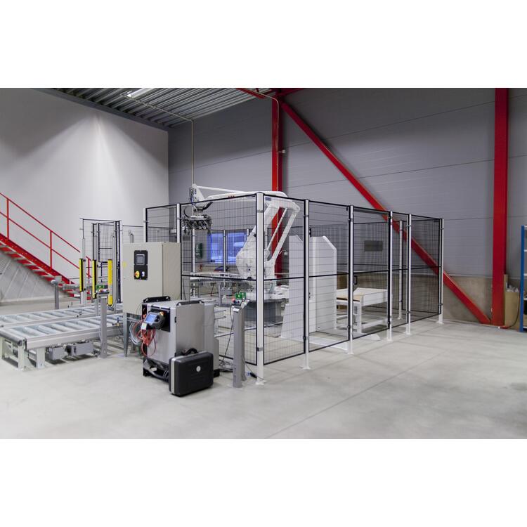 Maschinenschutzgitter Wandelement ′ST20′, Höhe 1250 mm, Breite 200-1500 mm - Anwendungsbeispiel: