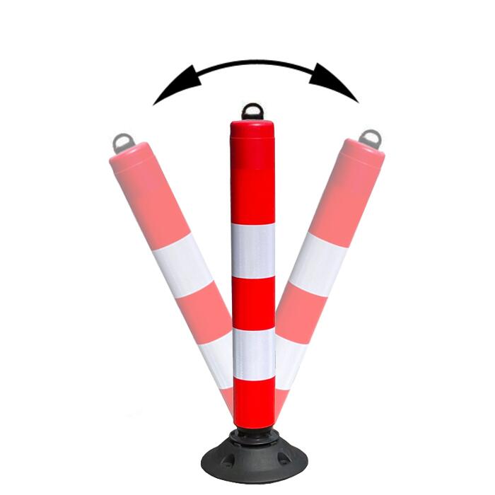 Leitzylinder ′Cone′ ø 100 mm, anfahrbar, vollreflektierend, Höhe 1050 mm, mit Kettenaufnahme -
