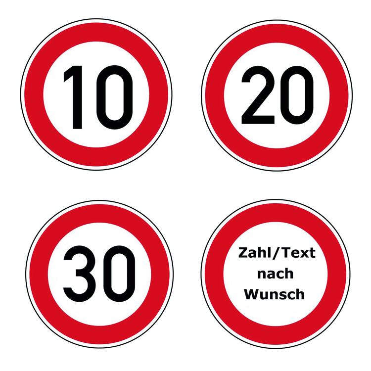 Modellbeispiele: -Verkehrszeichen Outdoor- aus PVC (Art. o.l. 36344, o.r. 36345,u.l. 36346, u.r.