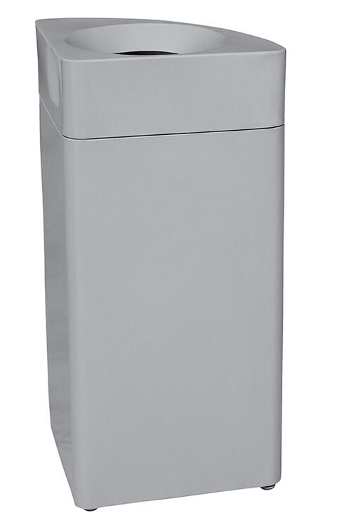 Modellbeispiel: Abfallbehälter -Pro 25- 1/4 Kreis in silber (Art. 36631)