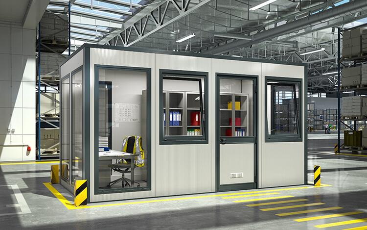 Anwendungsbeispiel: Raumsystem -Master- mit bodentiefer Festverglasung