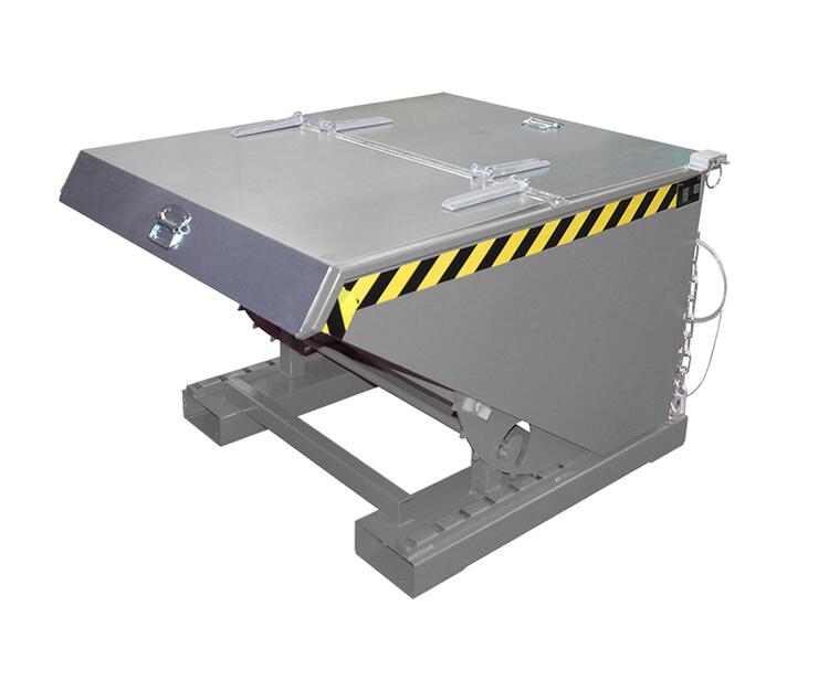 Anwendungsbeispiel: Deckel für Kippbehälter -Typ 3S 300-, 2-seitig zu öffnen - Lieferumfang ohne