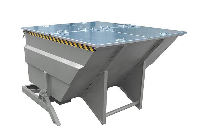 Anwendungsbeispiel: Deckel für Kippbehälter -Typ BKC 200-, 2-seitig zu öffnen - Lieferumfang ohne