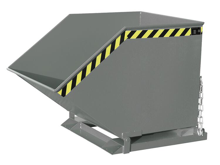 Modellbeispiel: Kippmulde -Typ KK 800-in RAL 7005, für leichte Güter, mit kastenförmiger Mulde (Art.