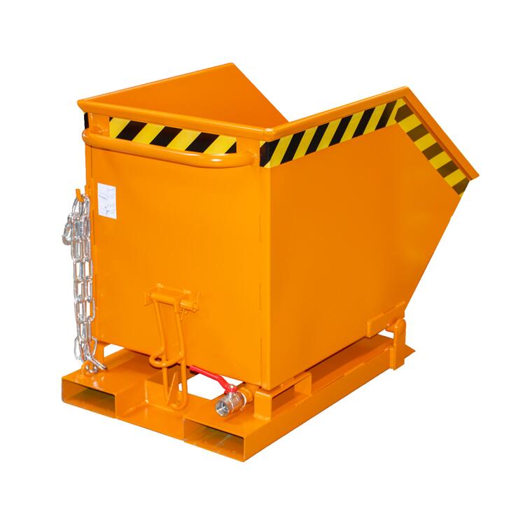 Modellbeispiel: Späne-Kippmulde -Typ SKK 250- in RAL 2000, für leichte Güter, mit kastenförmiger